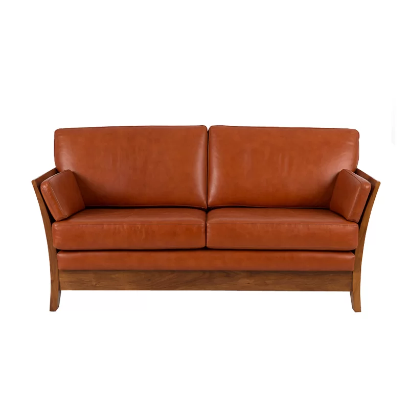 2.5 seat chess sofa lounge brown leather - custom made sofa adelaide