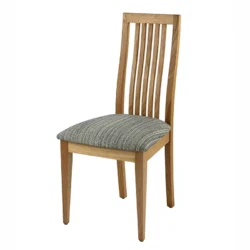 reeves slat back dining chair timber with upholstered seat