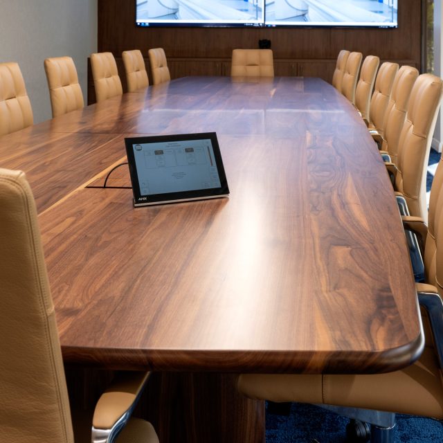 Handcrafted Walnut Timber Boardroom Table made by Pfitzner Furniture Adelaide