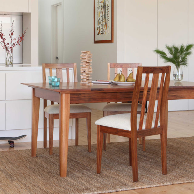 Solo Extension Dining Table and chair - Blackwood timber