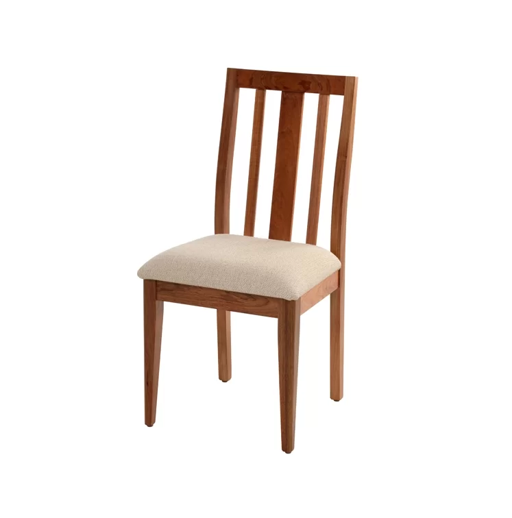 solo timber dining chair with upholstered seat
