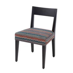 tahoe dining chair with colorful upholstered seat - front