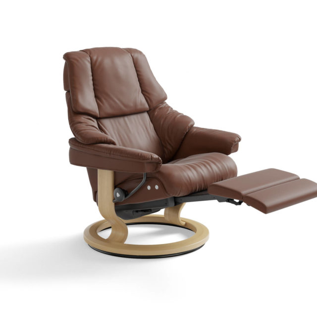 Stressless Reno Recliner . Paloma Leather Copper. Classic base