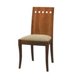 chess dining chair timber frame and upholstered seat beige