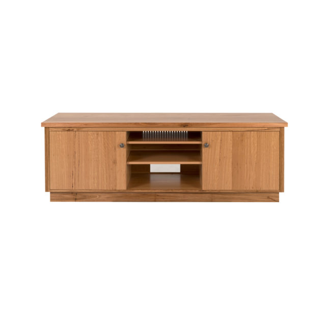 TV Cabinet Feature Eucalypt timber with Skid base frame