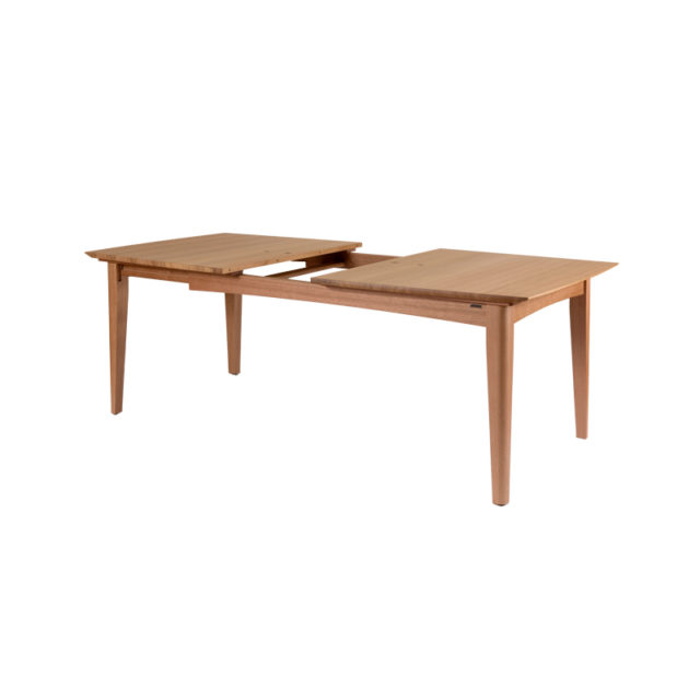 extension table dining table adelaide made from tasmanian messmate with walnut inserts