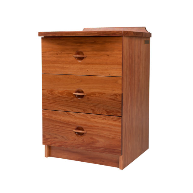 Chess 3 drawer bedside cabinet. Dovetailed drawers with under mounted Blumotion runners