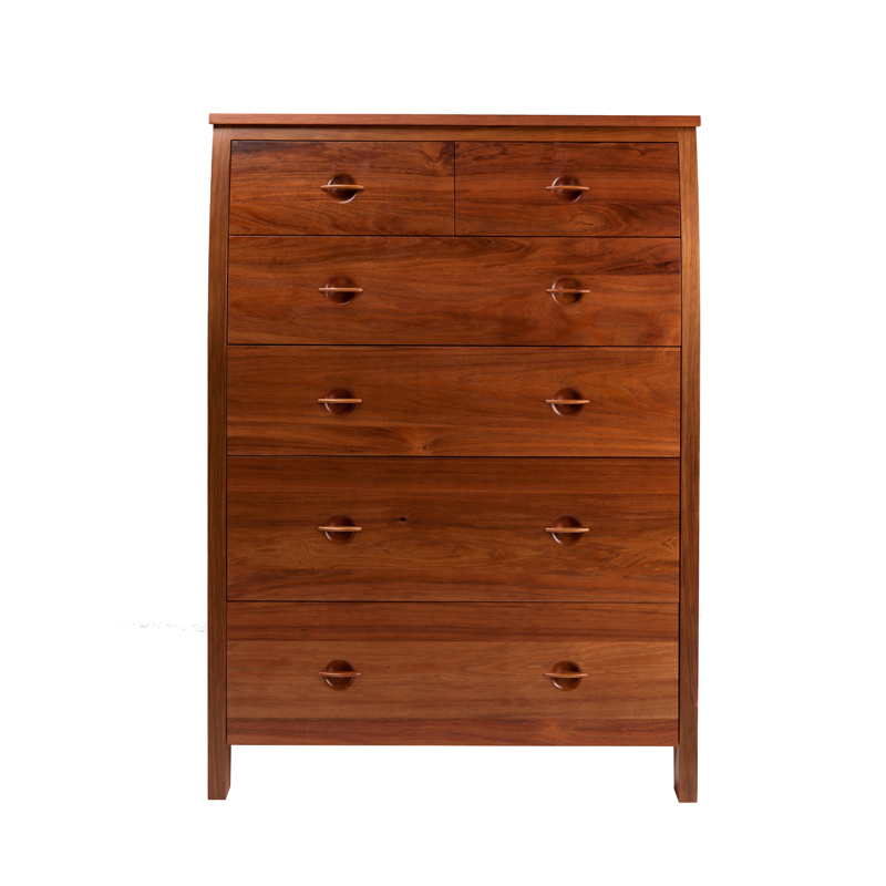 Feature Eucalypt timber tallboy bedroom furniture adelaide