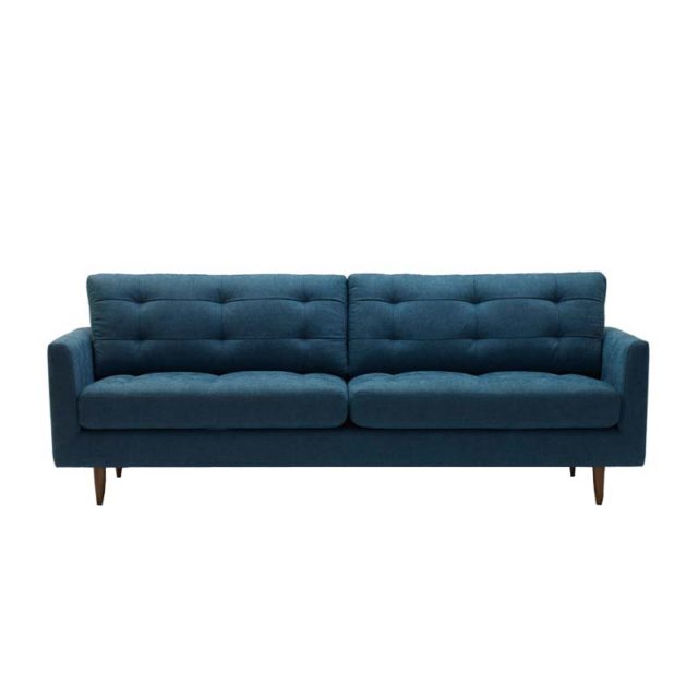 Harlequin lounge sofa made in adelaide blue fabric