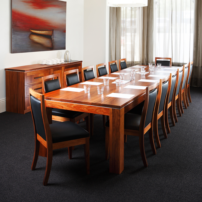Reeves Timber Boardroom Table And Matching Forte Chairs