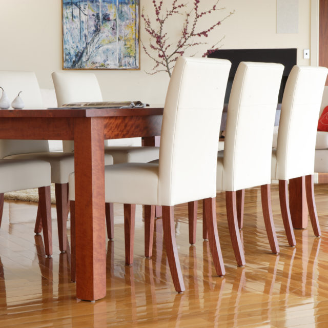 Australian made Benson Redgum dining table  and Taylor chairs by Pfitzner