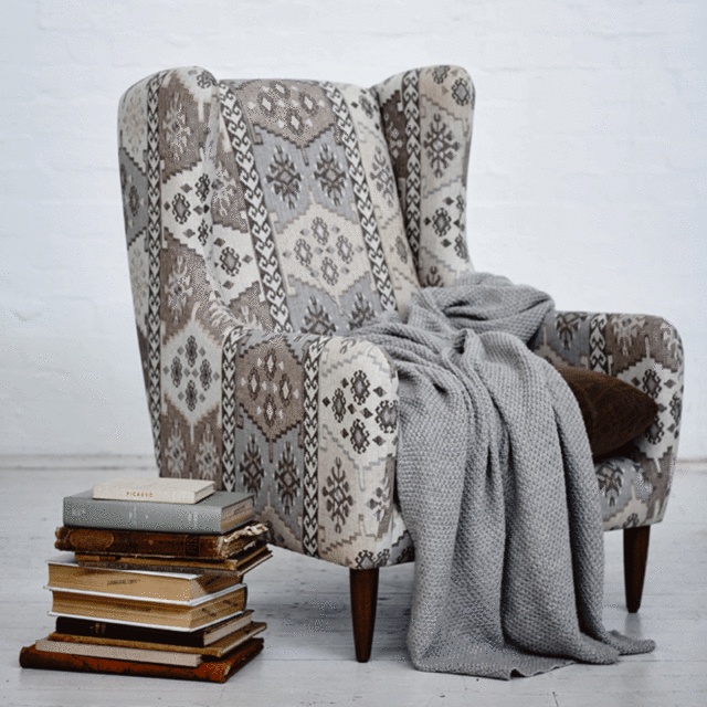 Heaton-Wing back chair Patterned_Molmic