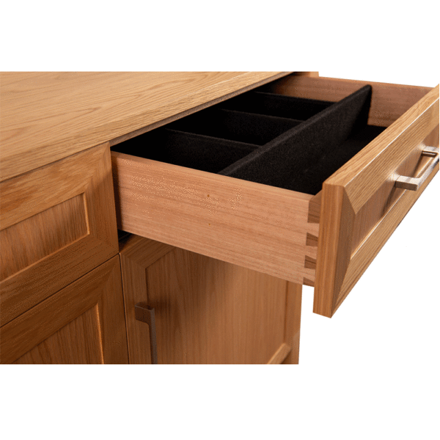 Medindie Cabinet includes a built in felt lined cutlery drawer