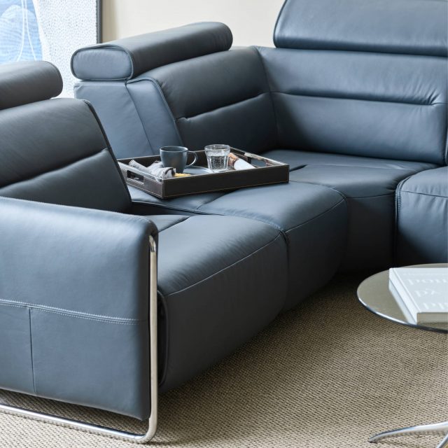 Stressless Emily Lounge Blue Leather