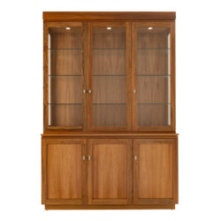 Neo glass display cabinet blackwood timber