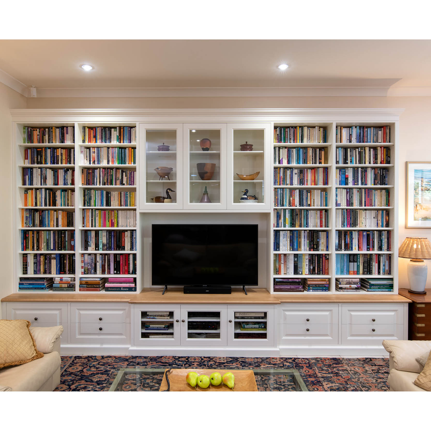 Custom Made Home Office Bookshelves And, Bookcase Entertainment Unit