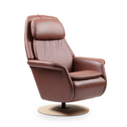 Stressless Sam powered recliner Paloma Maroon leather with disc base