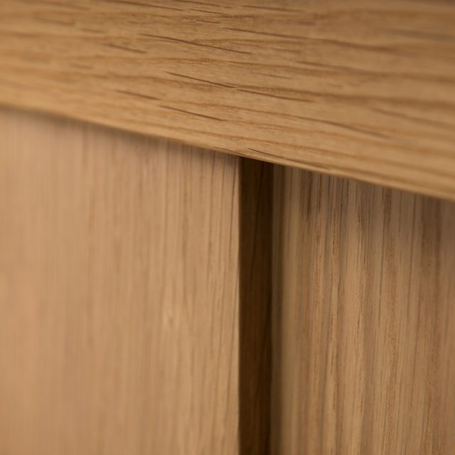 Aldgate bedhead panel- American oak natural timber