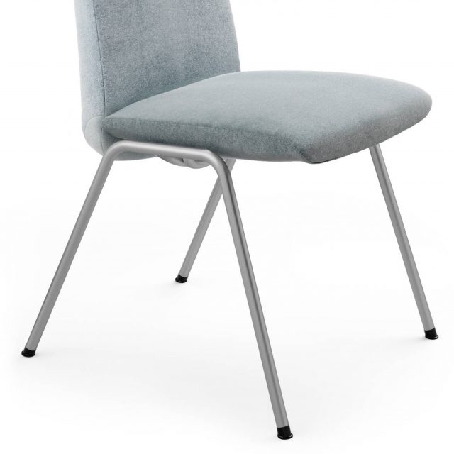 Stressless Laurel Dining Chair Low Back D300 Legs in Light Grey- No Arms