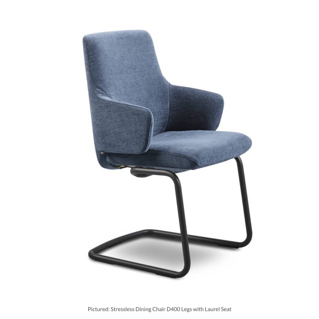 Stressless Laurel Dining chair D400 Legs in black- Blue Leather