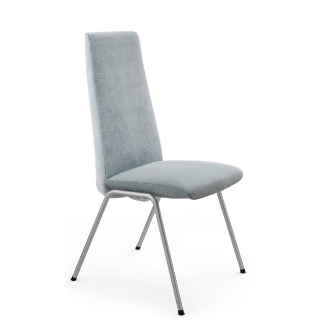 Stressless Laurel Dining Chair Low Back D300 Legs in Light Grey- No Arms