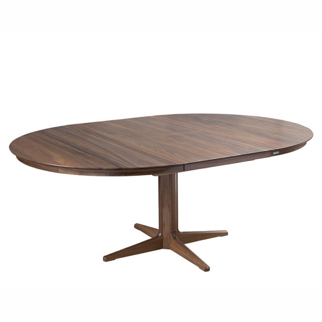T414E_Dan Round Extension table 1400d Blackwood Ext to 2000x1400mm