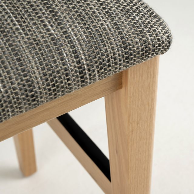 Aldgate Square Bar stool. Solid Timber with Upholstered Seat. Custom made in Adelaide