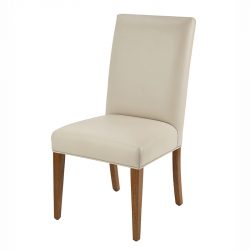 leone dining chair fully upholstered leather cream