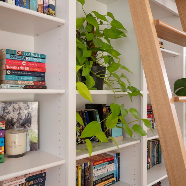 Custom Bookshelves with Tasmanian Messmate Ladder