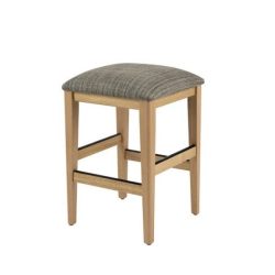 Aldgate Square Bar stool. Solid Timber with Upholstered Seat. Custom made in Adelaide