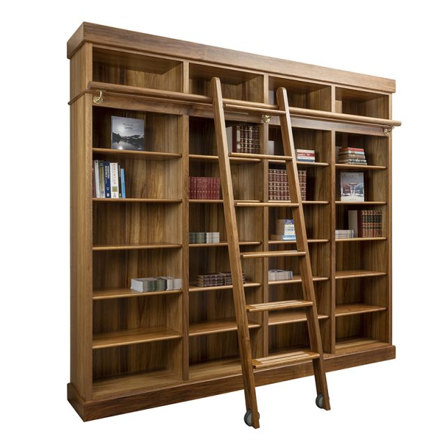 Blackwood Timber Bookshelf With Ladder