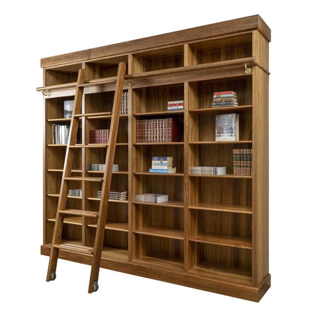 Blackwood Timber Bookshelf With Ladder