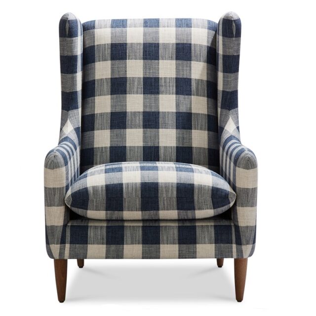 heaton armchair arlington indigo front view