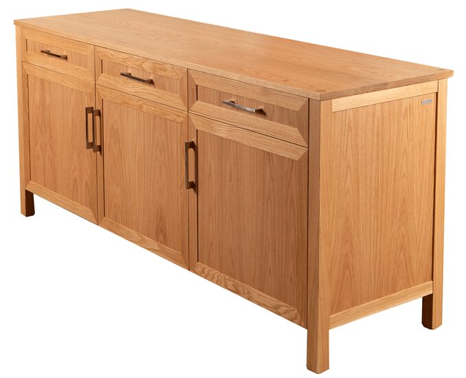 Medindie cabinet 3 door 3 drawers natural