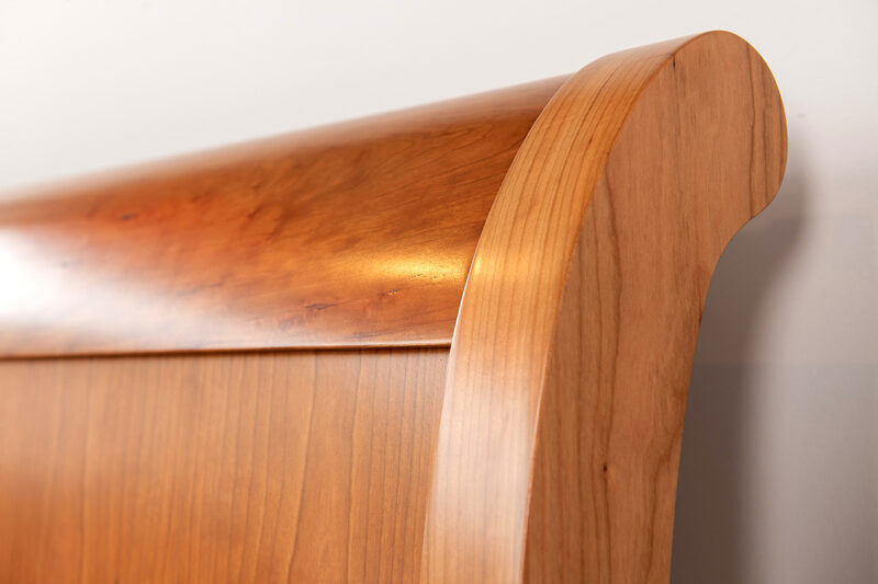Avignon Sleigh Bed - bed head detail - bedroom furniture Adelaide