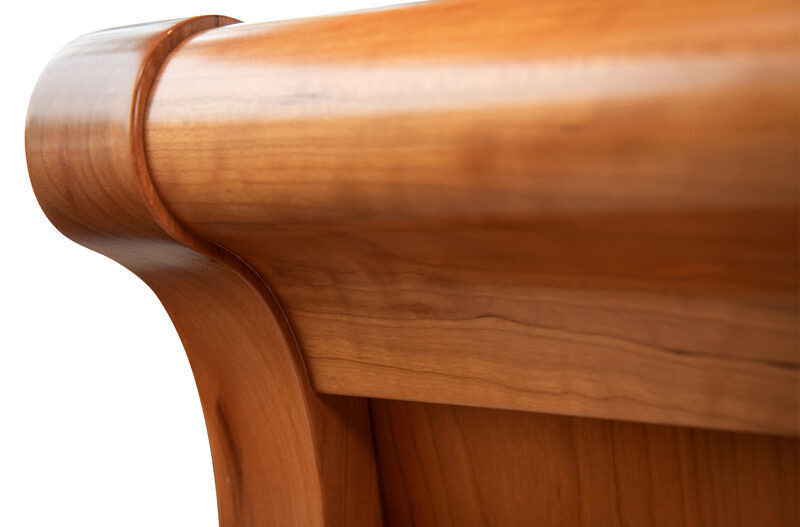 Avignon Sleigh Bed - foot of bed detail - Adelaide beds
