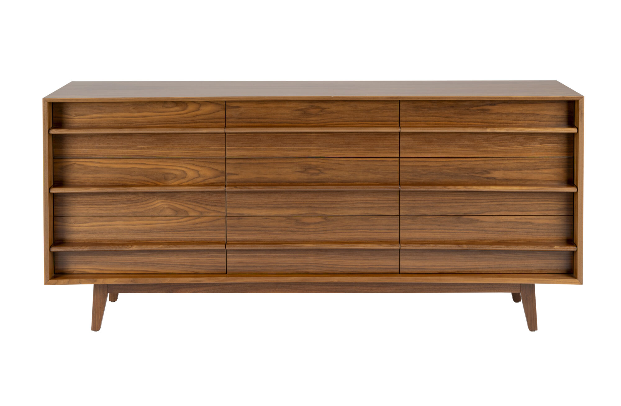 South Australian Made Dan Bedside Table Solid Timber Walnut with 9 drawers.