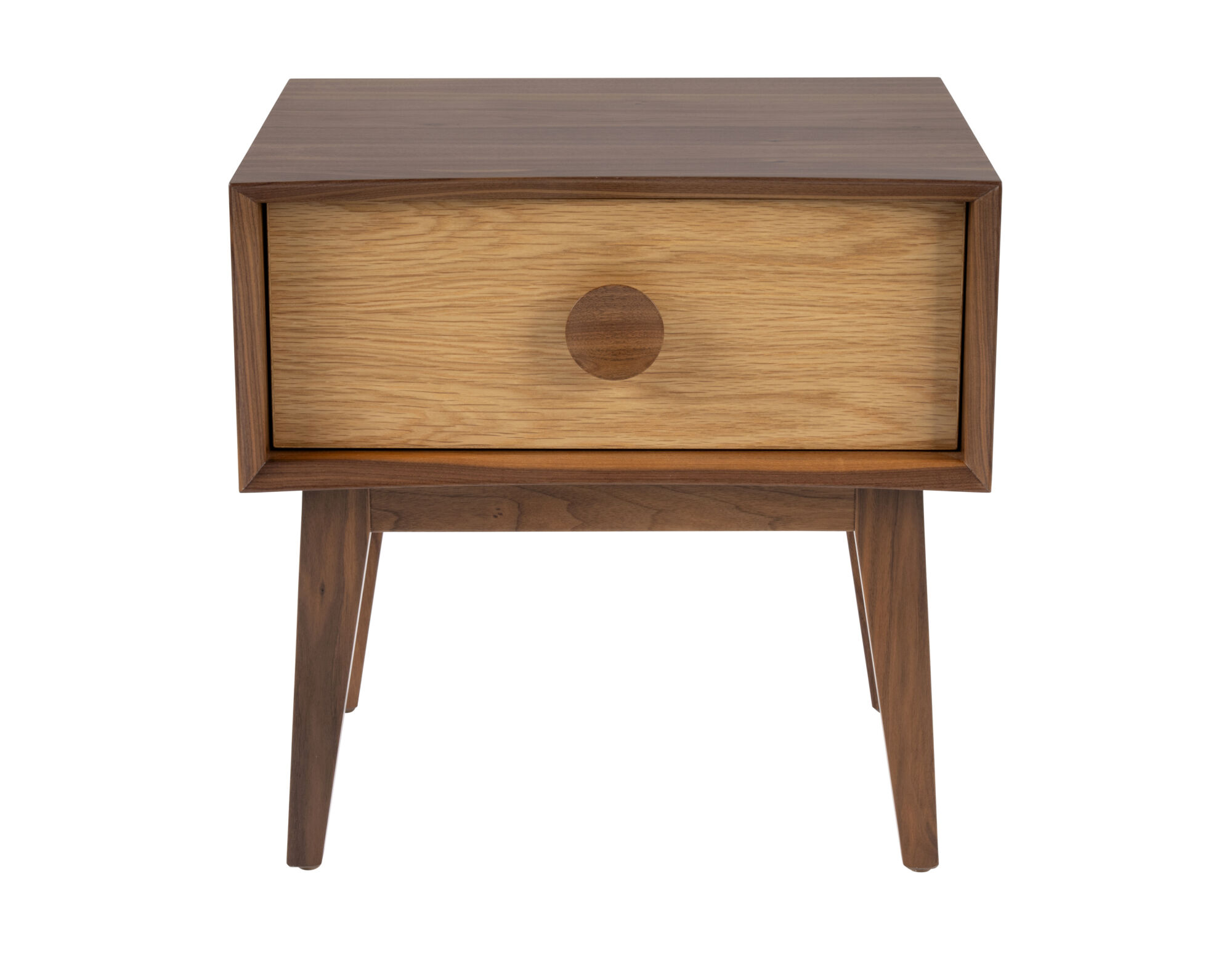 South Australian Made Dan Bedside Table Solid Timber American Oak and Walnut