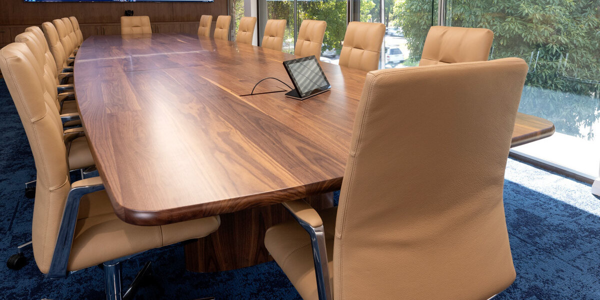 Sitzler boardroom table adelaide with chairs - Australian made furniture