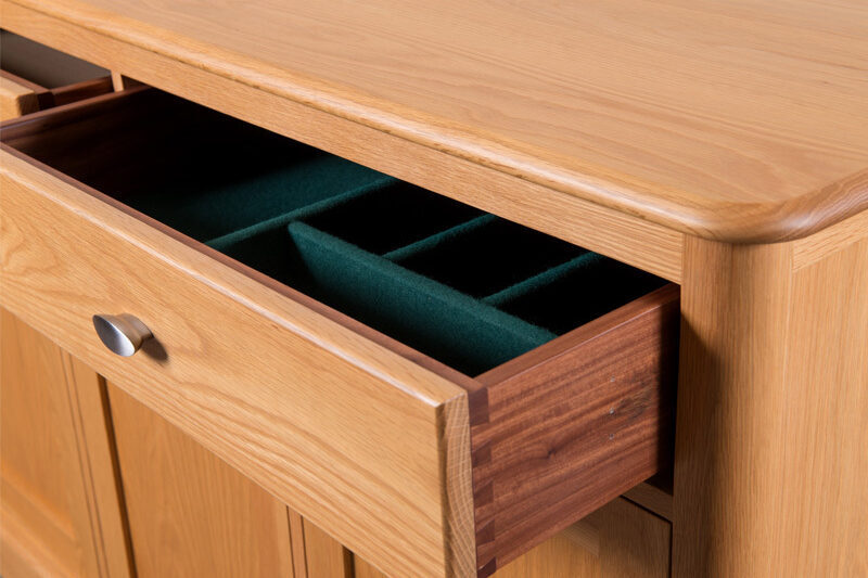 Aldgate sideboard - drawer detail - custom inserts