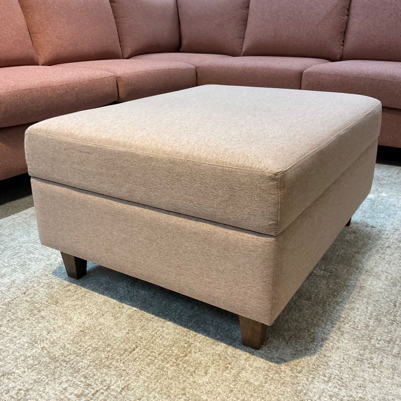 McLaren grey fabric ottoman - custom furniture stores adelaide