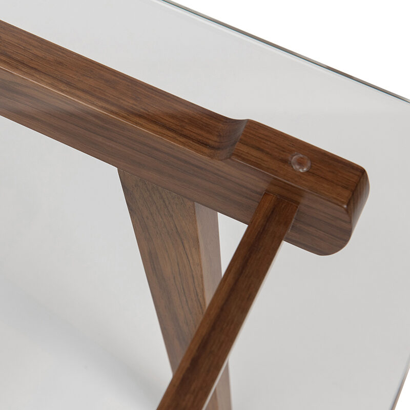 Arke coffee table Adelaide - glass top detail