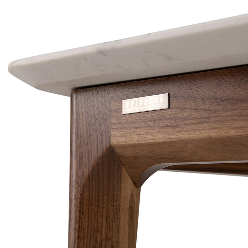 Dan Coffee table adelaide stone top with walnut edge