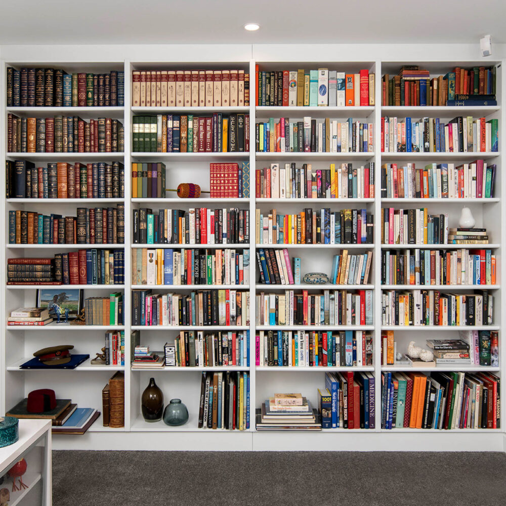 Haymes Lexicon custom made bookcases in white - furniture manufacturer adelaide
