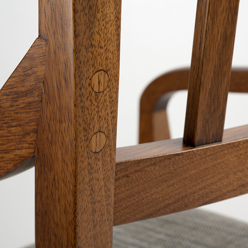 Beltana dining chair - arm joint detail