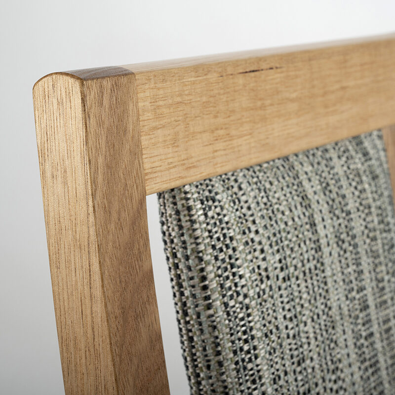Reeves Upholstered Back dining chairs - top detail