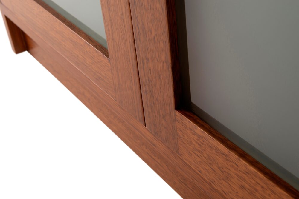 Corner entertainment units - cabinet doors detail