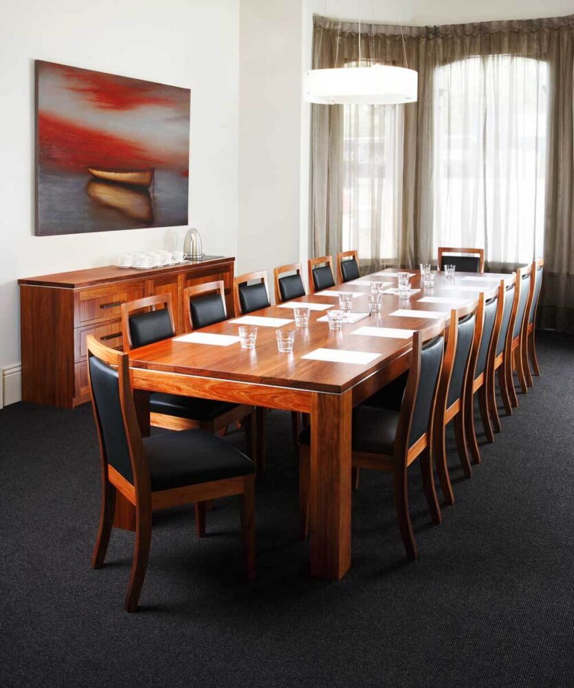 Custom made boardroom tables wooden timber
