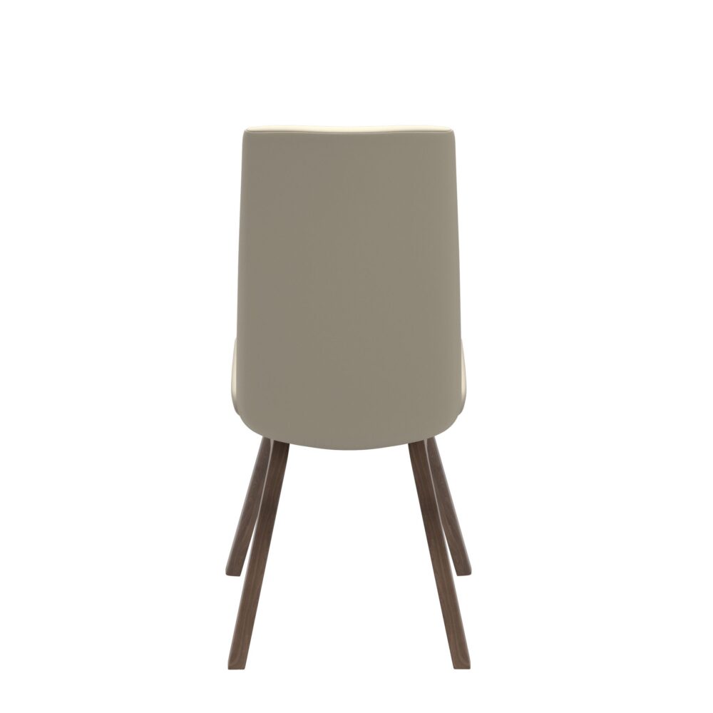 Stressless Chilli Reclining Dining Chair with wood D200 Legs and Batick Cream White Leather