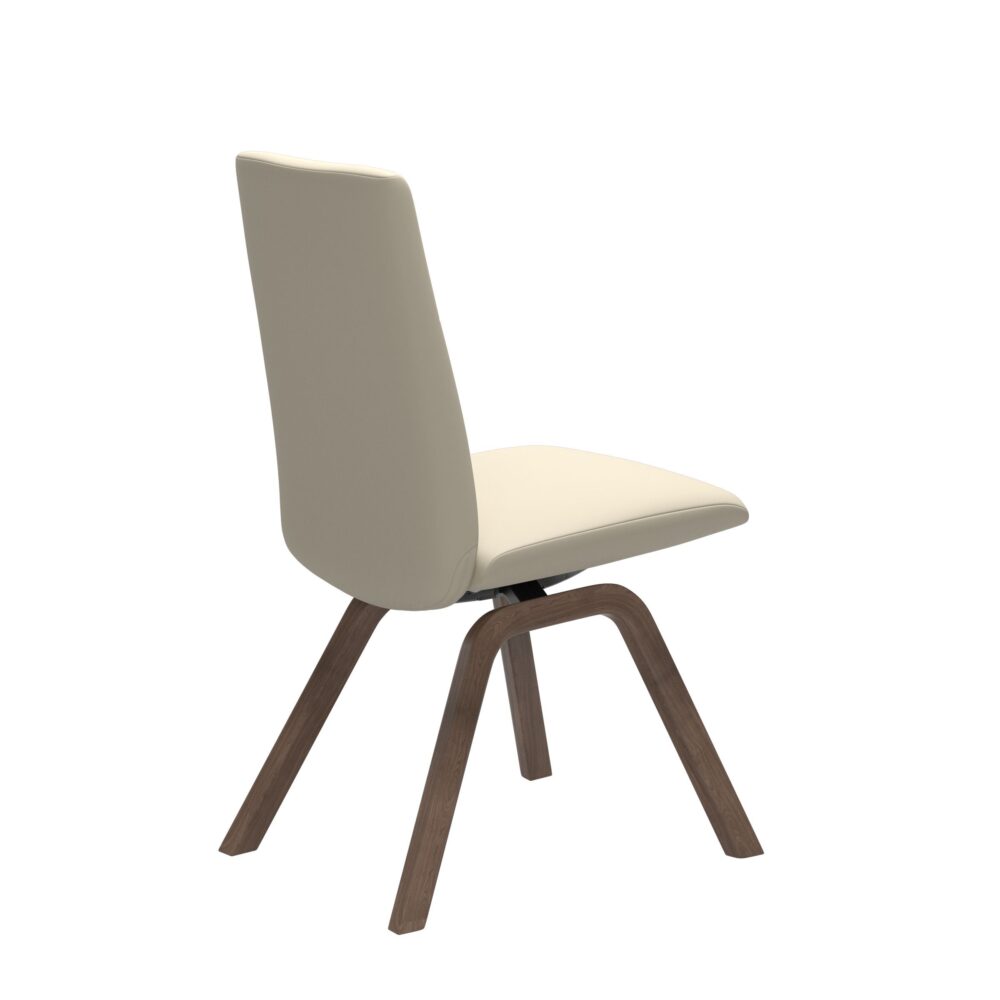 Stressless Chilli Reclining Dining Chair with wood D200 Legs and Batick Cream White Leather